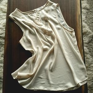 Nude lightweight sleeveless blouse